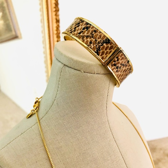 Modern Vintage Dainty Necklace & Snakeskin Bracelet - Picture 4 of 10